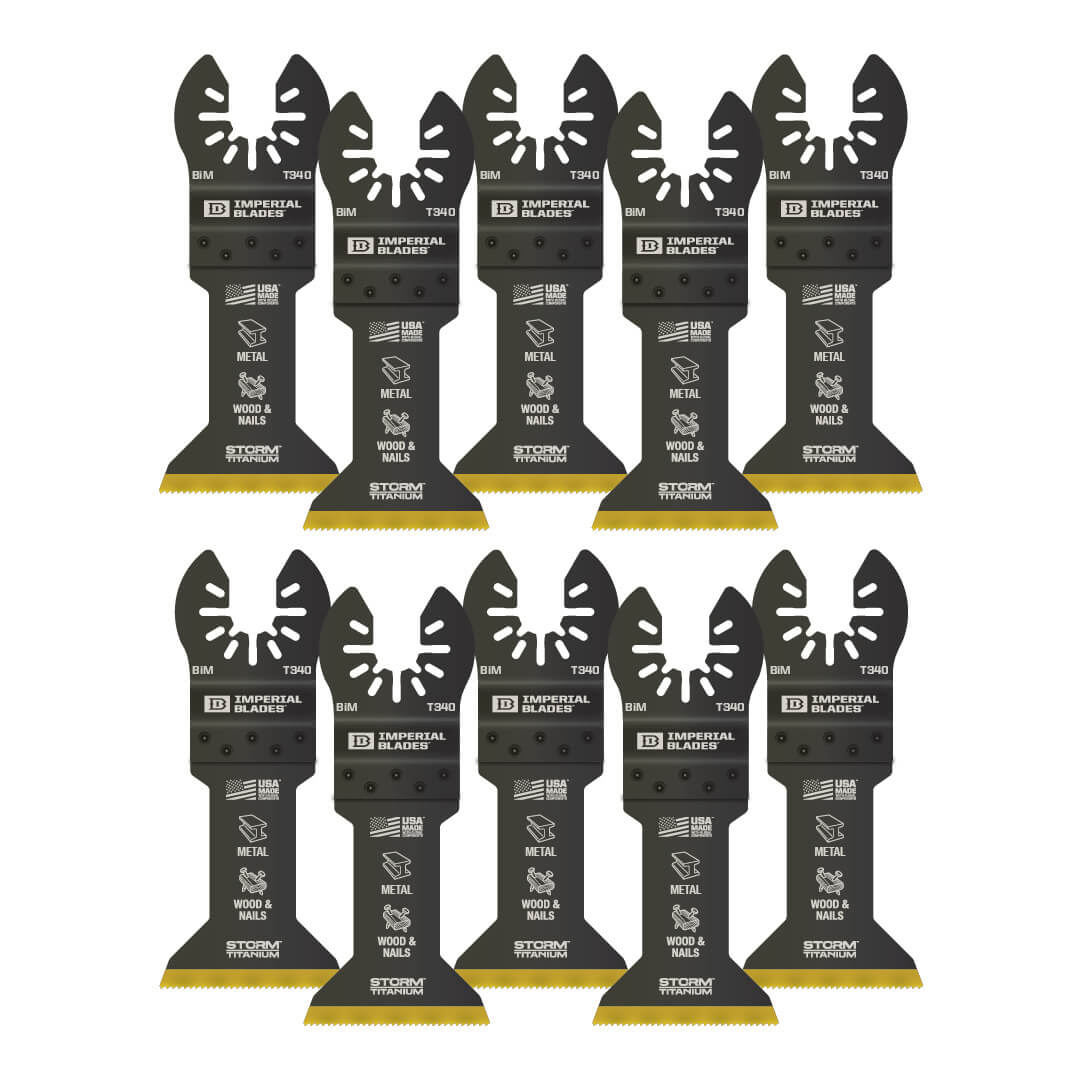 Milwaukee IBOAT340-10 - Imperial Blades IBOAT340-10 One Fit™ 1-3/4" Storm Titanium Metal Blade, 10PC IMPERIAL BLADES
