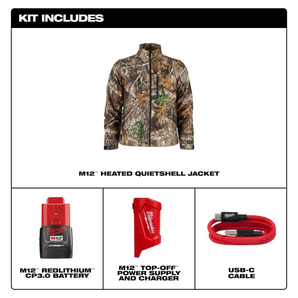 Milwaukee M101C-212X - M12™ Heated QUIETSHELL™ Jacket Kit - Camo 2X - Wise Line Tools