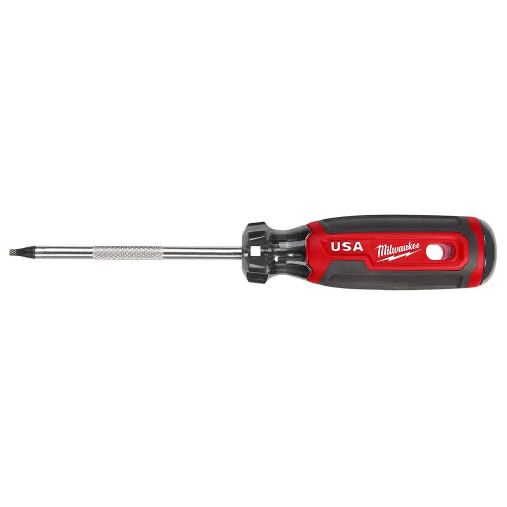 Milwaukee MT218 - #2 Square 4" Cushion Grip Screwdriver (USA) - Wise Line Tools