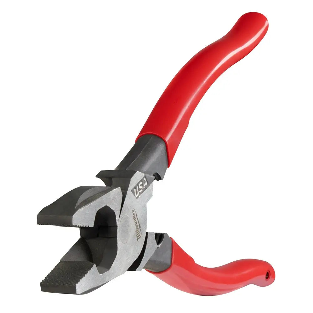 Milwaukee MT500T - 9" Lineman's Dipped Grip Pliers w/ Thread Cleaner (USA) - Wise Line Tools