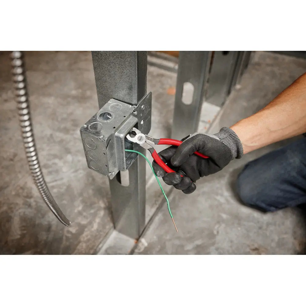 Milwaukee MT505 - 8" Long Nose Dipped Grip Pliers (USA) - Wise Line Tools