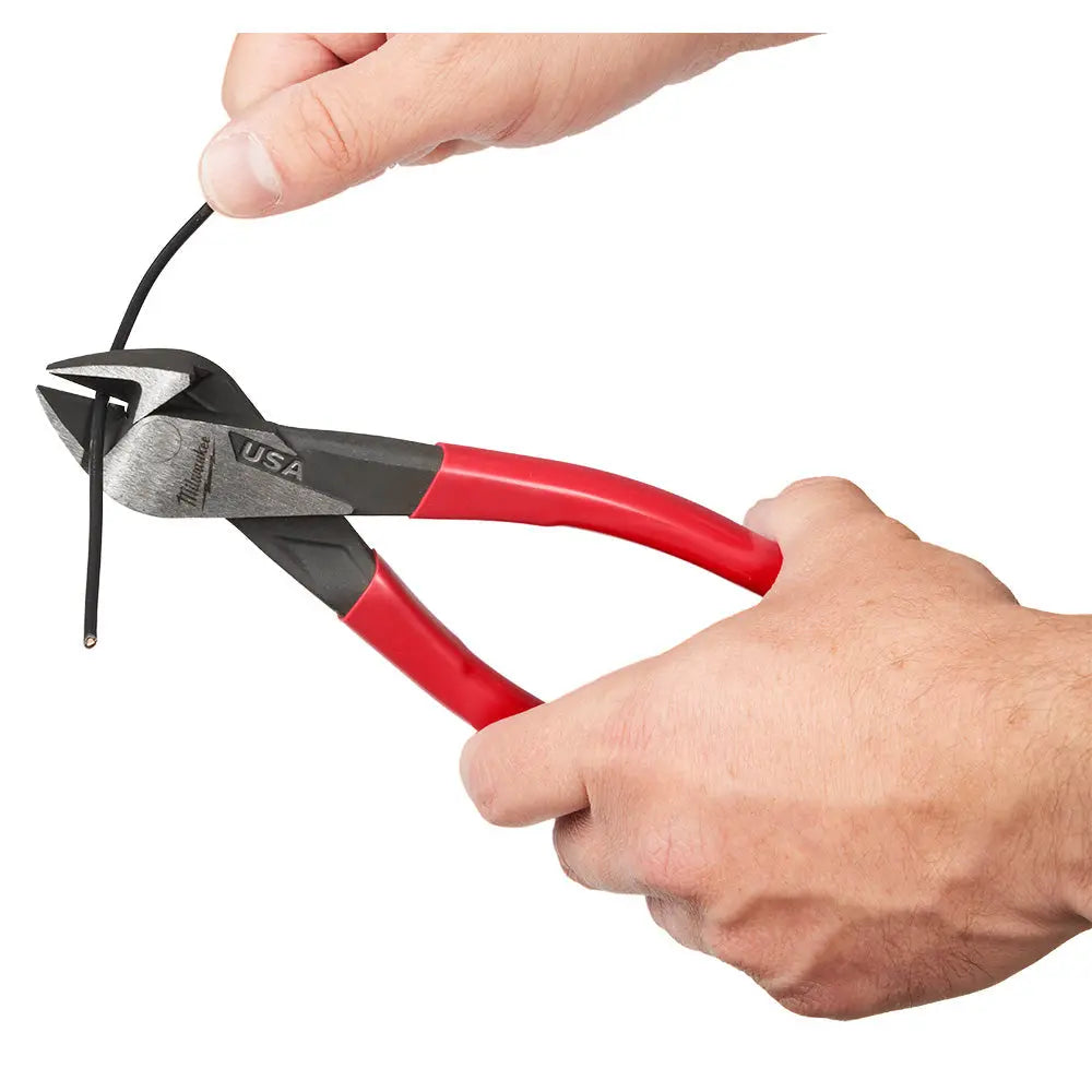 Milwaukee MT508 - 8" Diagonal Dipped Grip Cutting Pliers (USA) - Wise Line Tools