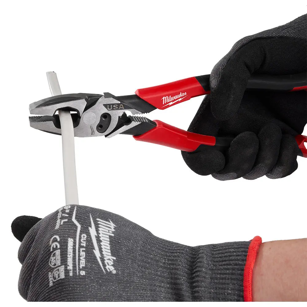 Milwaukee MT550C - 9" Lineman's Comfort Grip Pliers w/ Crimper and Bolt Cutter (USA) - Wise Line Tools