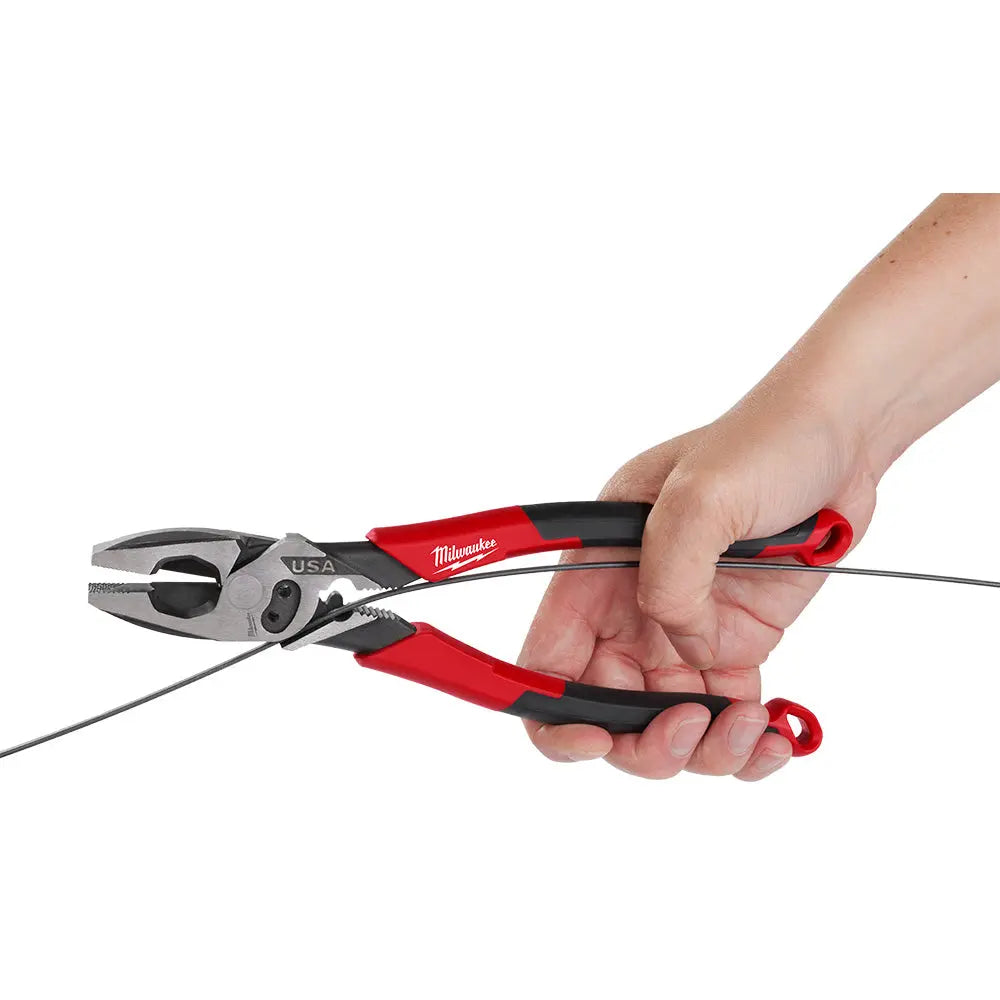 Milwaukee MT550C - 9" Lineman's Comfort Grip Pliers w/ Crimper and Bolt Cutter (USA) - Wise Line Tools