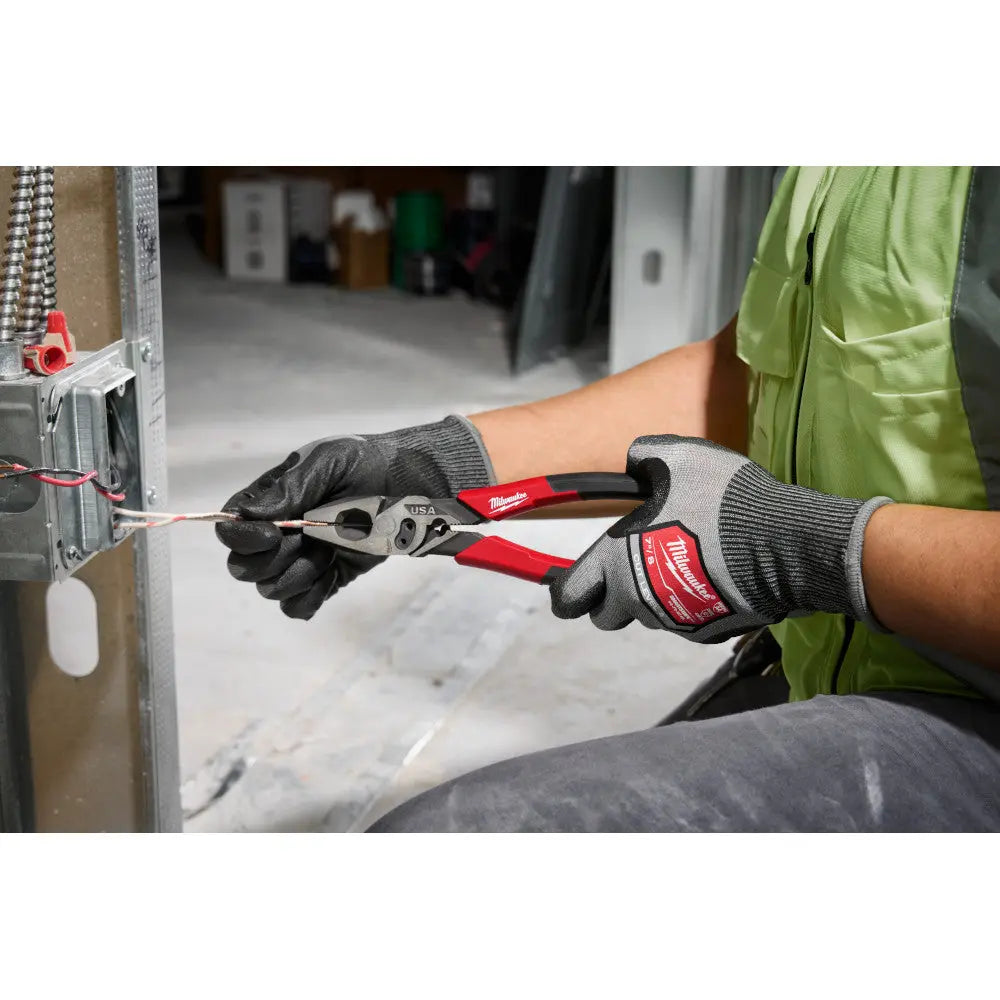 Milwaukee MT550C - 9" Lineman's Comfort Grip Pliers w/ Crimper and Bolt Cutter (USA) - Wise Line Tools