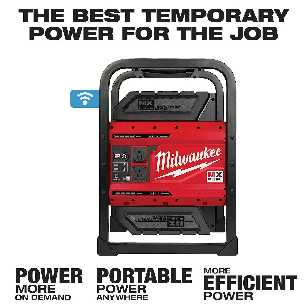 Milwaukee MXF002-2XC - MX FUEL™ CARRY-ON™ 3600W/1800W Power Supply - Wise Line Tools