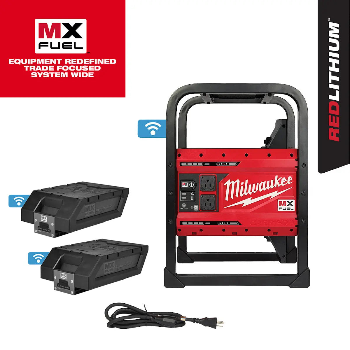 Milwaukee MXF002-2XC - MX FUEL™ CARRY-ON™ 3600W/1800W Power Supply - Wise Line Tools