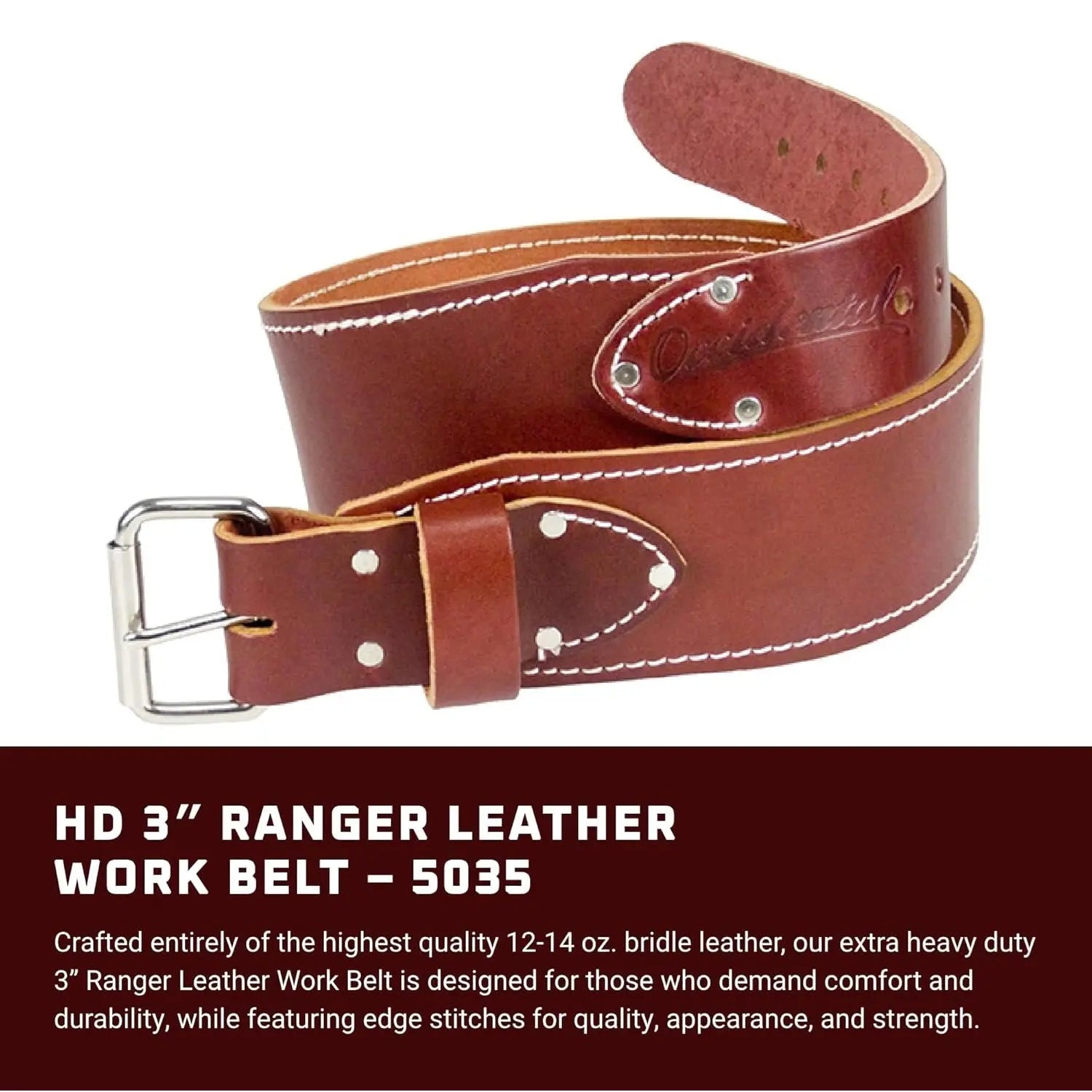 OCCIDENTAL OCC-5035XXXL - H.D. 3-inch Ranger Work Belt - Size: XXXL OCCIDENTAL