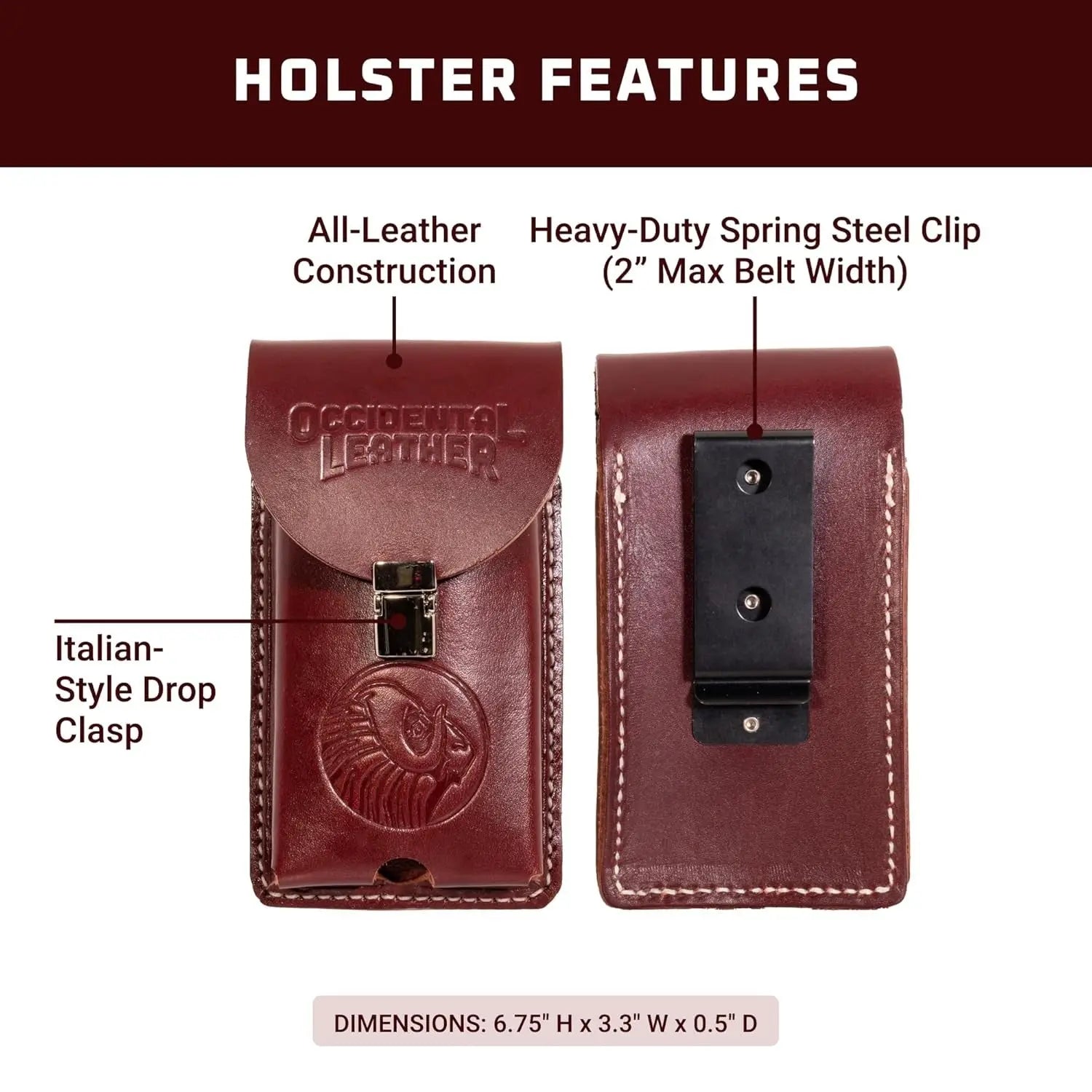 OCCIDENTAL OCC-5330 - XL Leather Phone Holster OCCIDENTAL