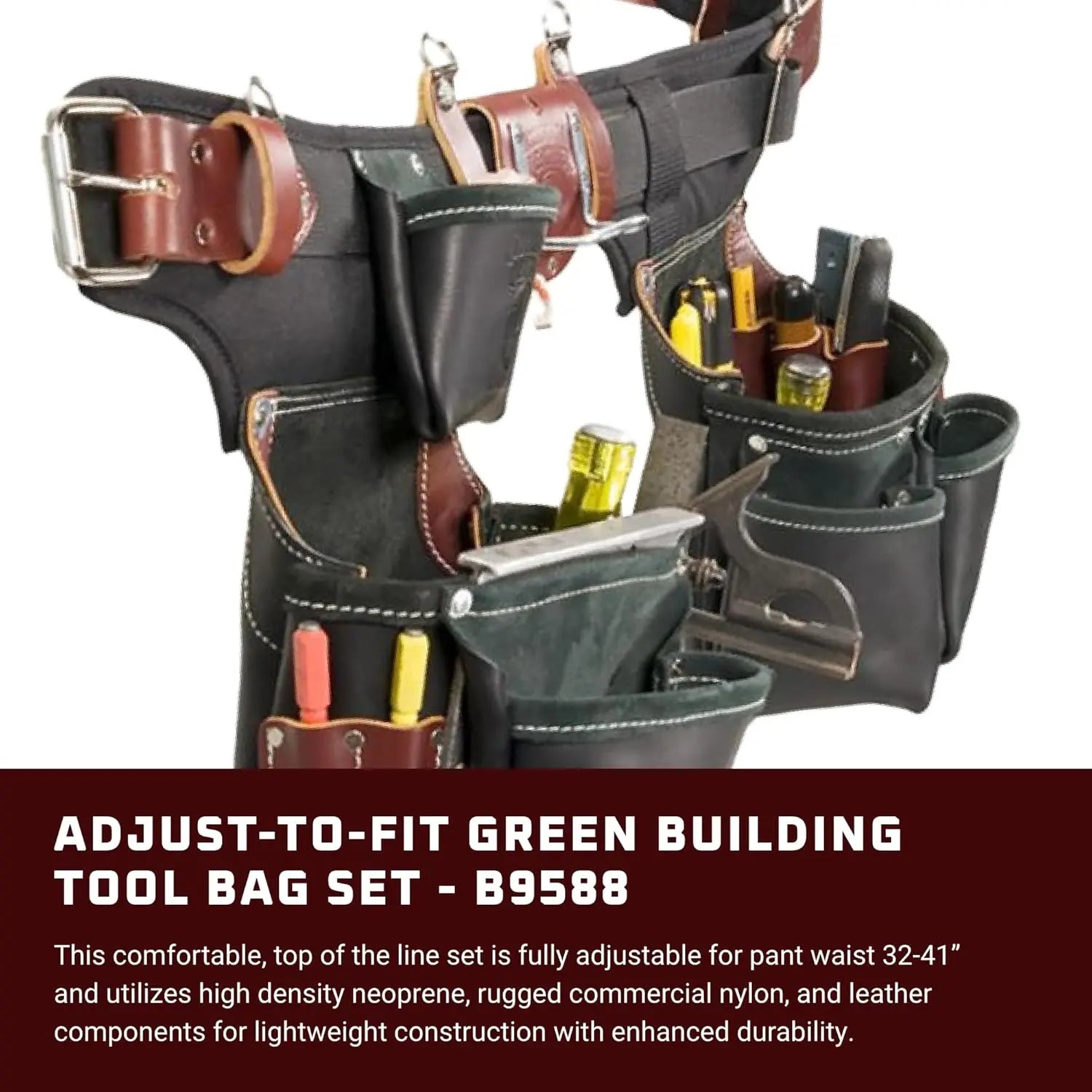 OCCIDENTAL OCC-B9588 - Green Buiding Adjust-to-Fit Tool Belt OCCIDENTAL
