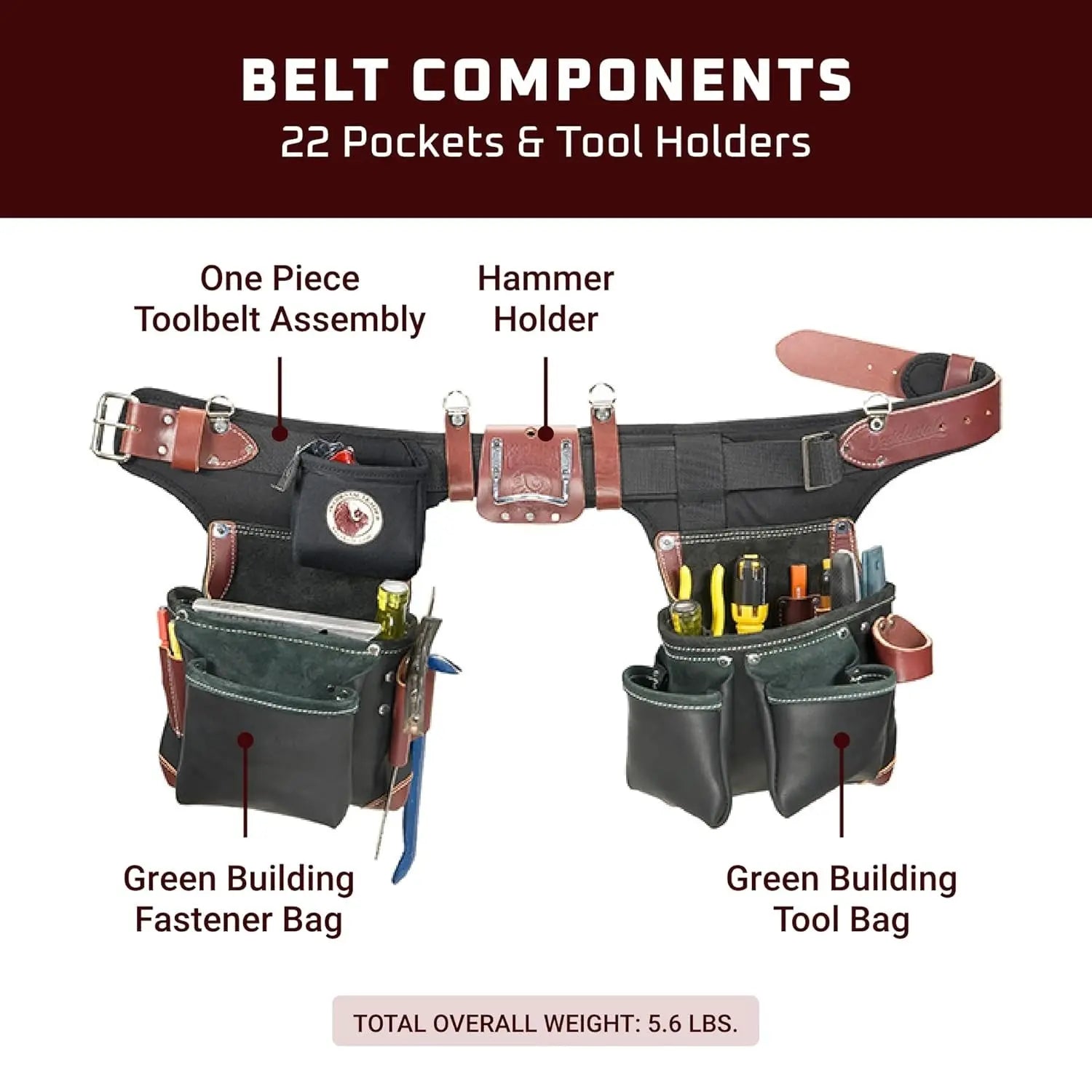 OCCIDENTAL OCC-B9588 - Green Buiding Adjust-to-Fit Tool Belt OCCIDENTAL