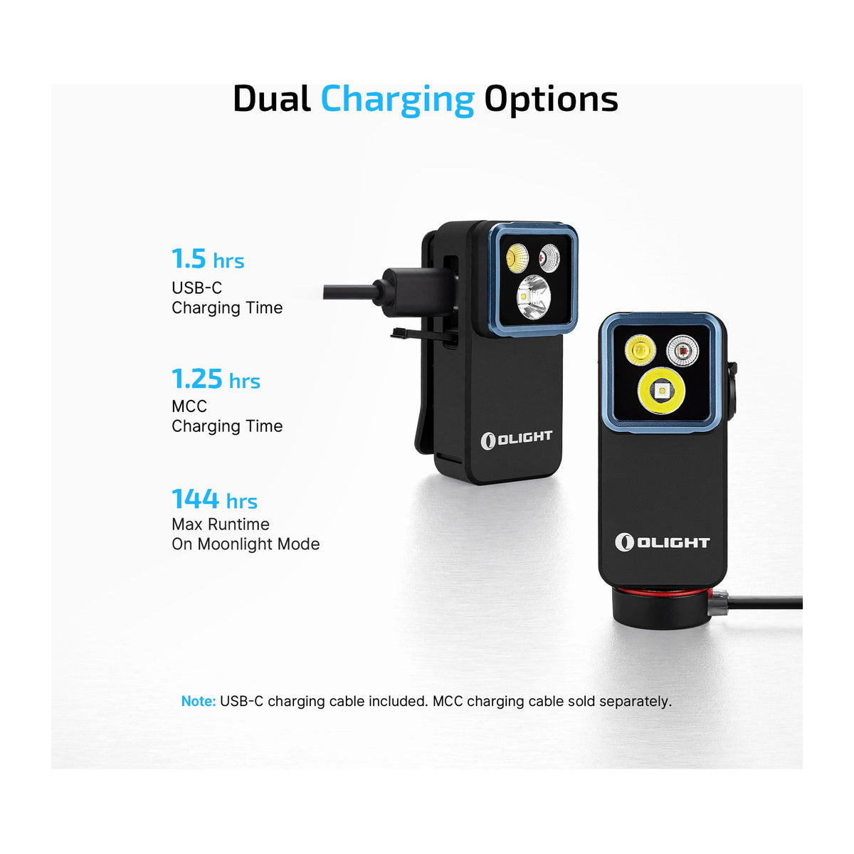 OLIGHT Oclip 2 Pro - dual charging options