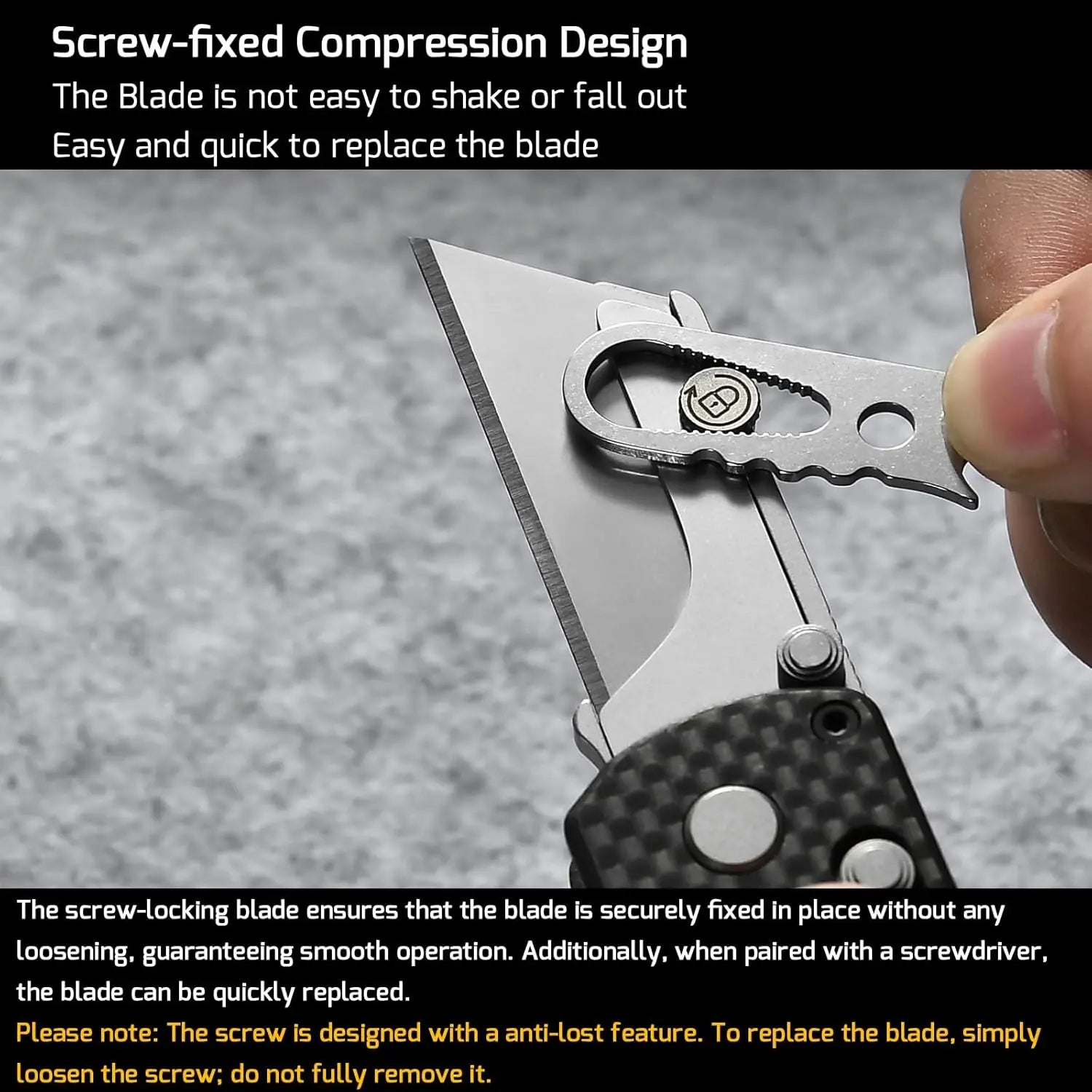 OKNIFE OTACLEU1PRO - Otacle U1 Pro Utility Knife with Carbon Fiber Handle OKNIFE