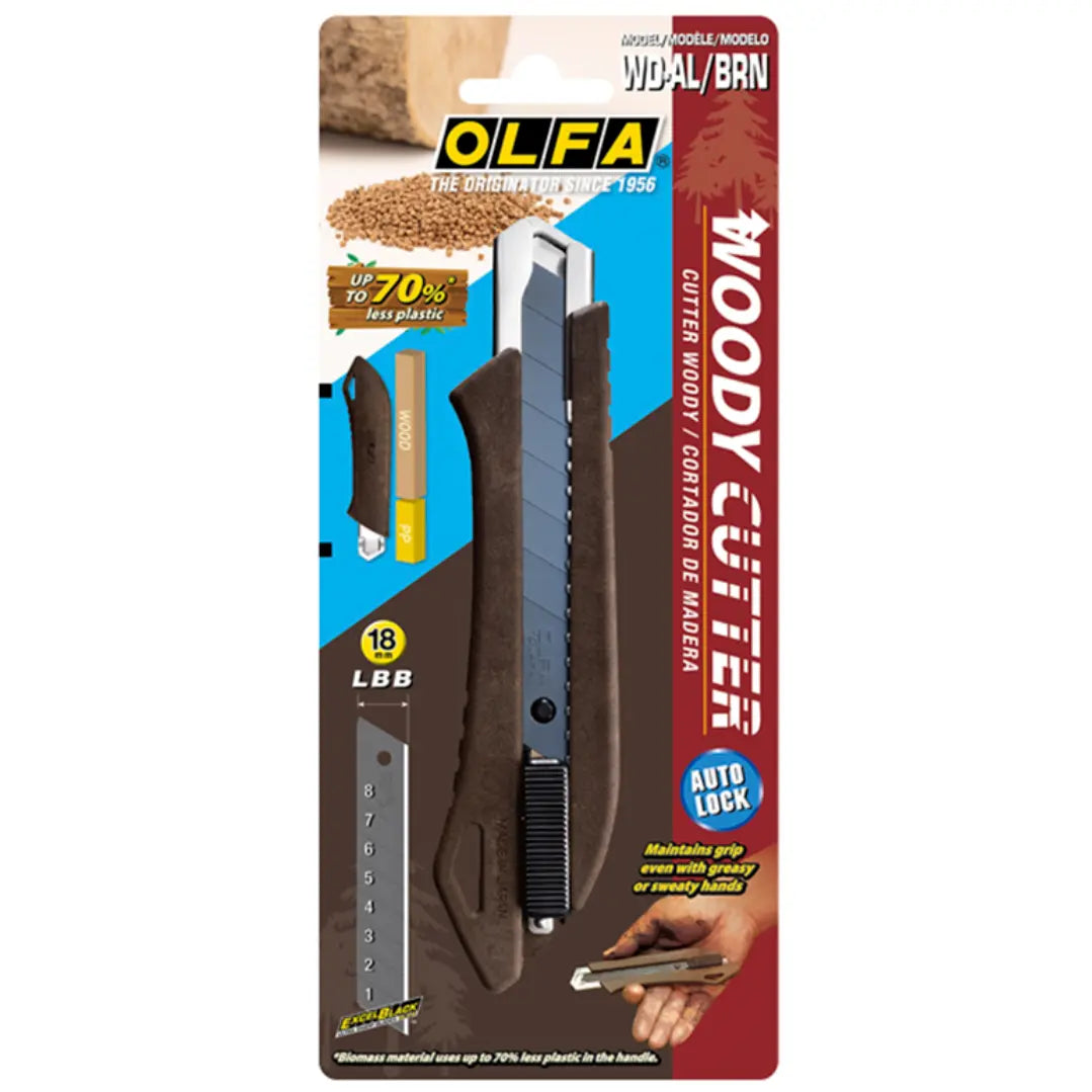 OLFA WD-AL - 18mm Wood Composite Auto Lock Utility Knife OLFA
