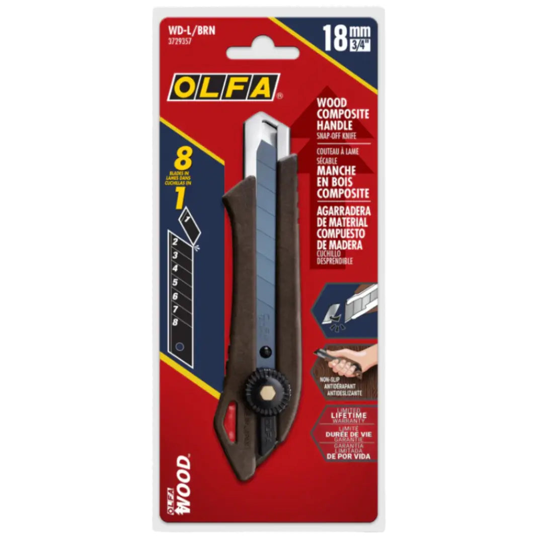 OLFA WD-L - Wood Composite Ratchet Lock Utility Knife OLFA