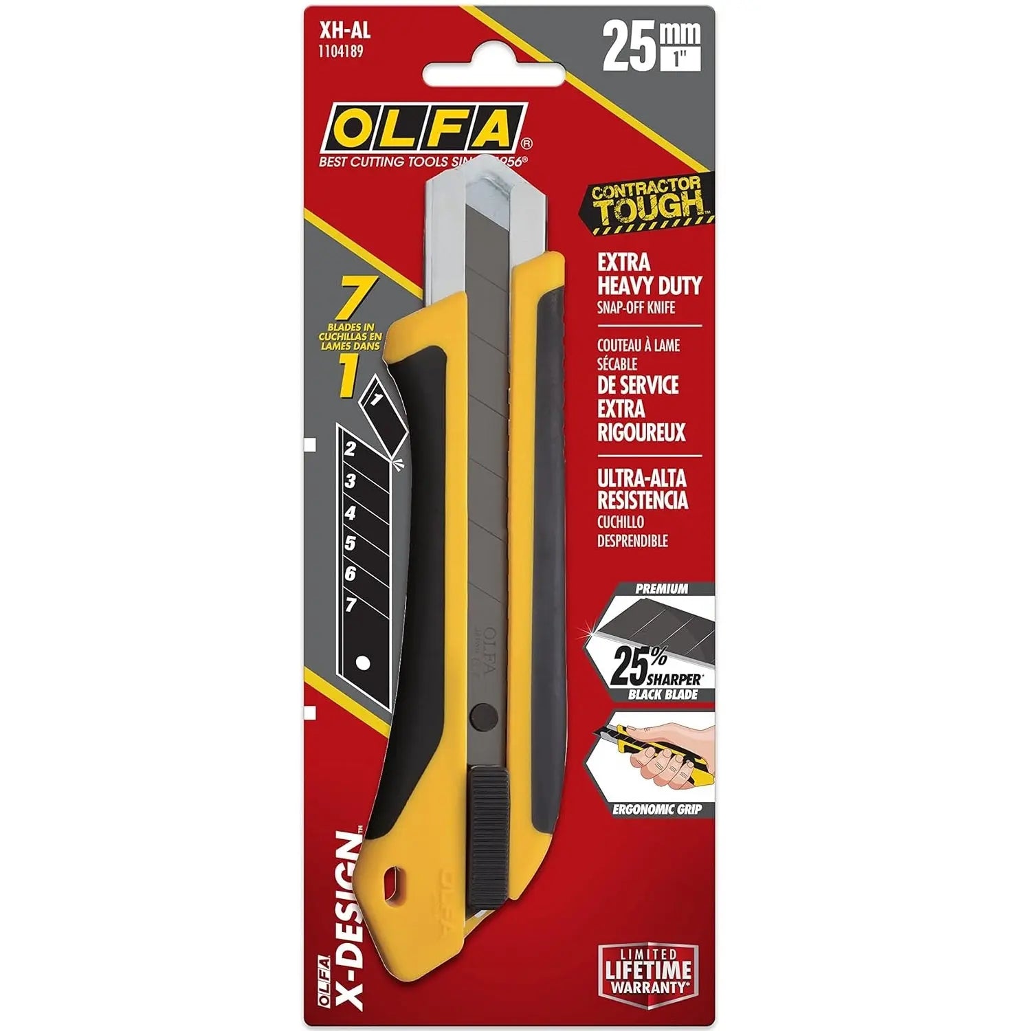 OLFA XH-AL - 25mm Fiberglass Rubber Grip Auto Lock OLFA