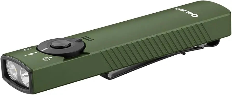 OLIGHT ARKFELDPRO - Olight Arkfeld Pro Flat EDC Flashlight with UV Light & Green Laser - Black - Wise Line Tools