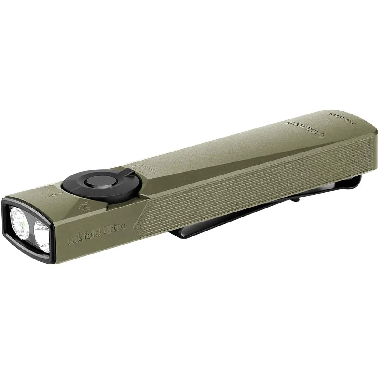 OLIGHT ARKFELDULTRA-OGN - Arkfeld Ultra Flat EDC Flashlight, UV Light & Green Laser - Olive Green OLIGHT