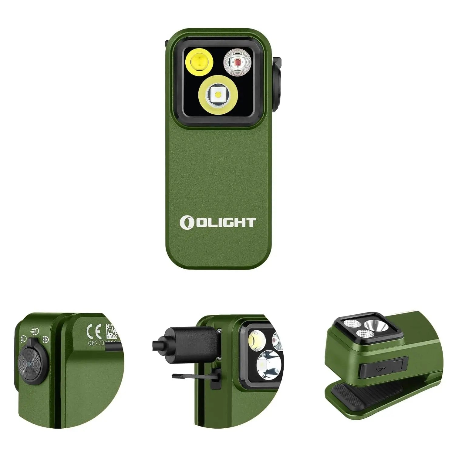 OLIGHT OCLIPPRO-ODG - Oclip Pro Clip on Flashlight w Floodlight, Spotlight & Red Light - OD Grn OLIGHT