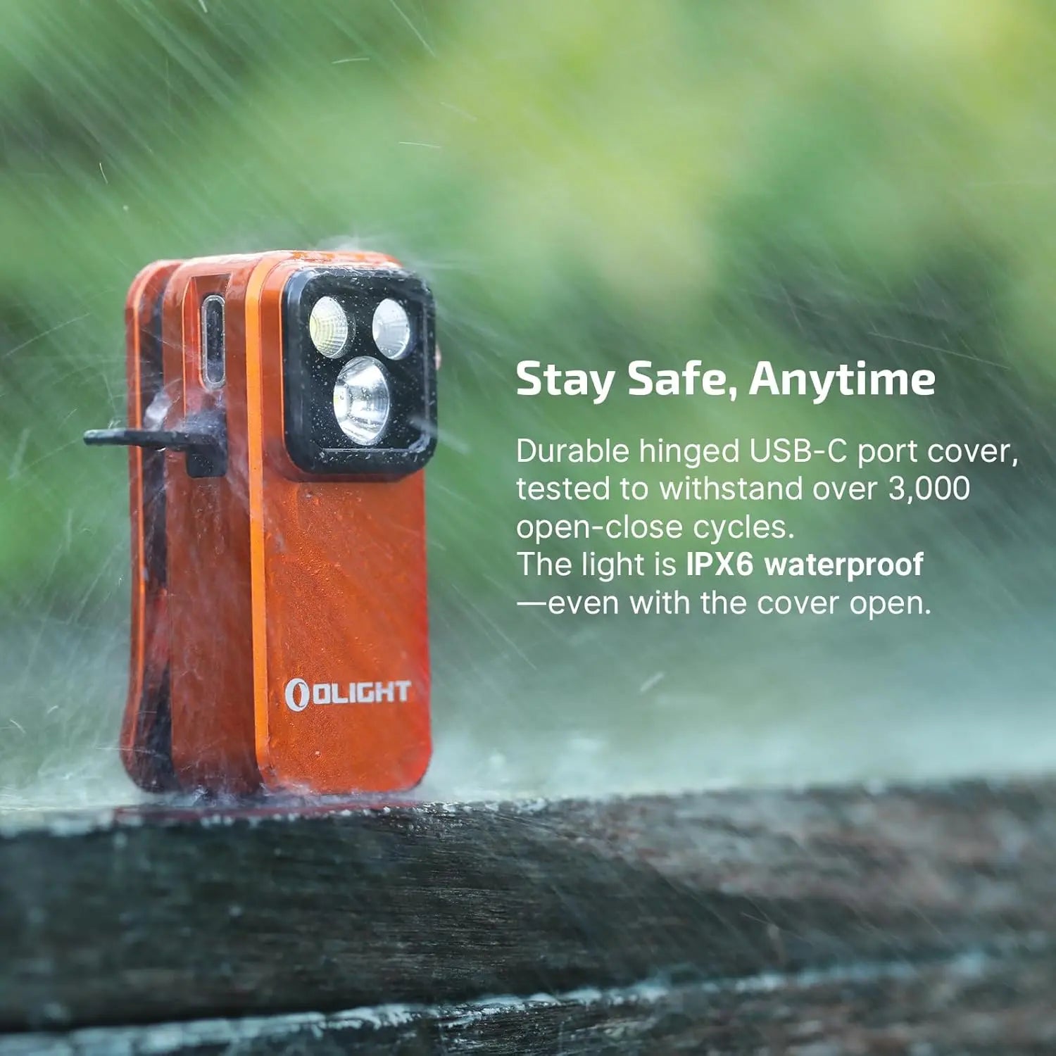 OLIGHT OCLIPPRO-OR - Oclip Pro Clip on Flashlight w Floodlight, Spotlight & Red Light - Orange OLIGHT