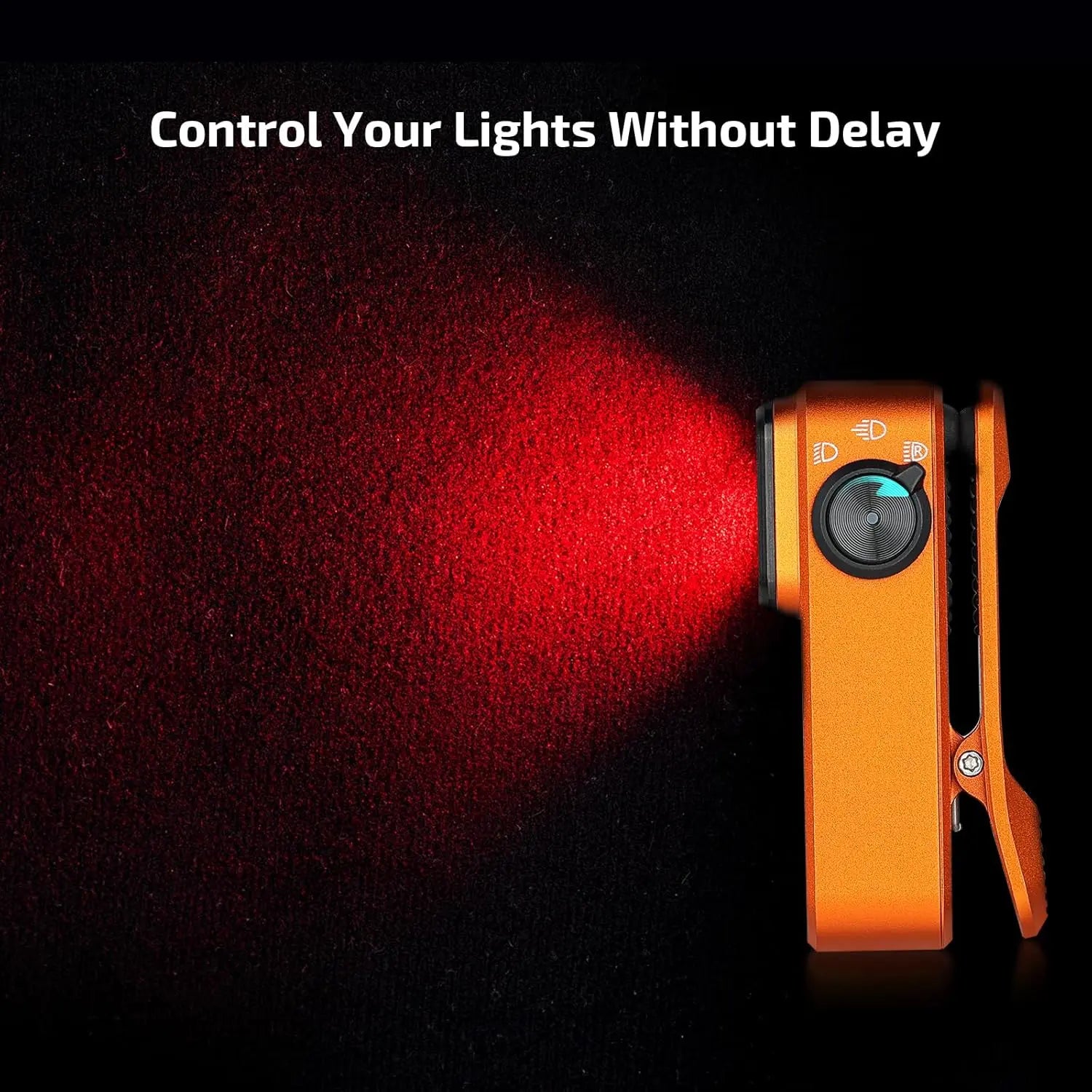 OLIGHT OCLIPPRO-OR - Oclip Pro Clip on Flashlight w Floodlight, Spotlight & Red Light - Orange OLIGHT