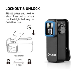 OLIGHT OCLIPPRO - Oclip Pro Clip on Flashlight w Floodlight, Spotlight & Red Light - Black
