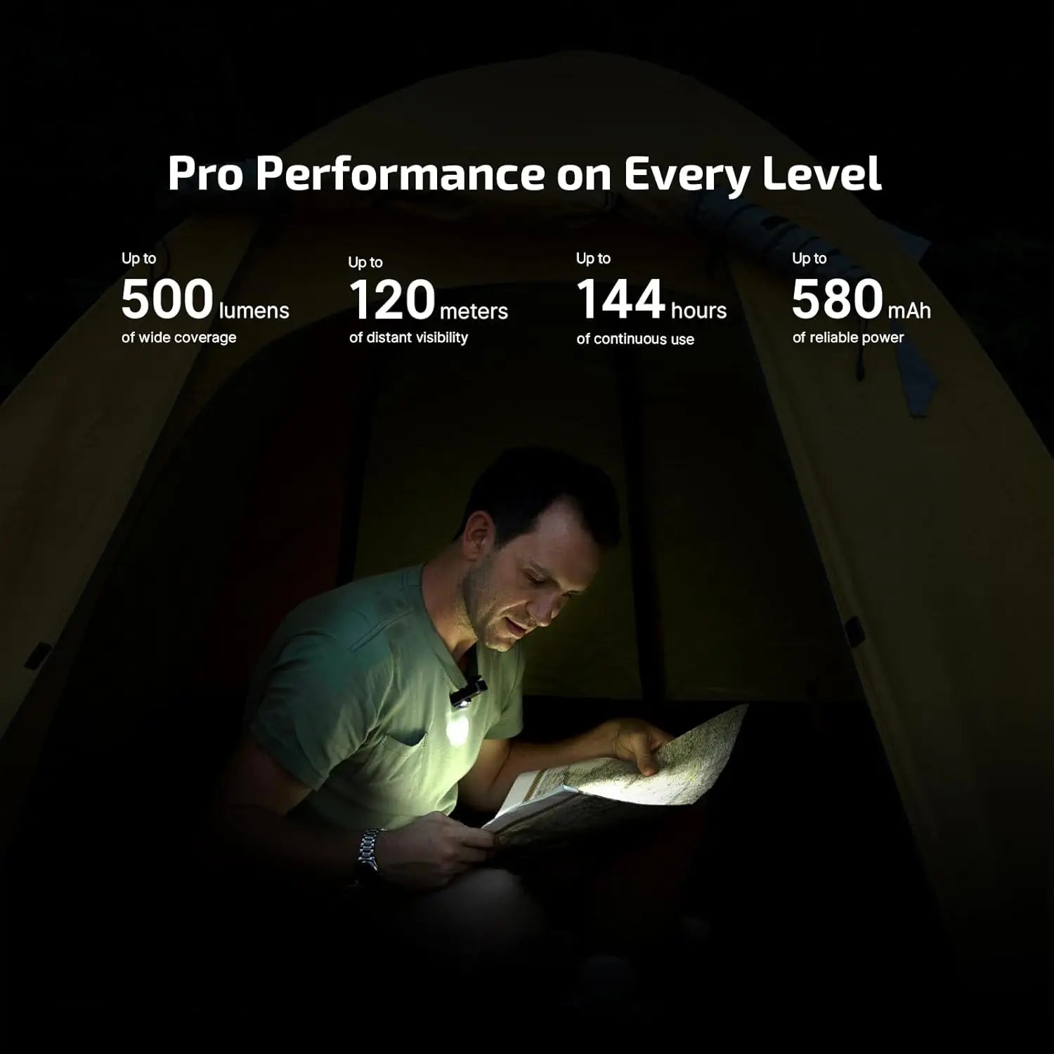 OLIGHT OCLIPPRO - Oclip Pro Clip on Flashlight w Floodlight, Spotlight & Red Light - Black OLIGHT