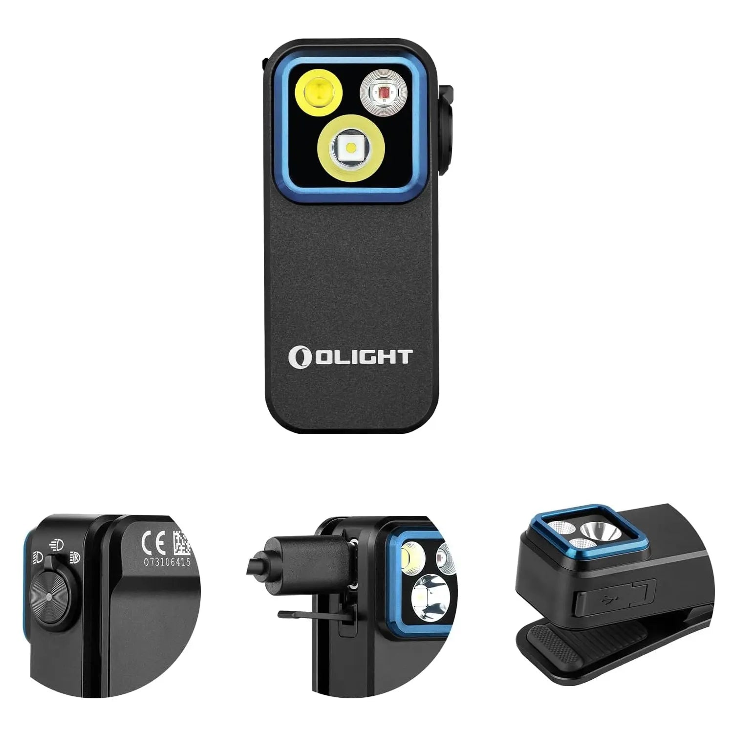 OLIGHT OCLIPPRO - Oclip Pro Clip on Flashlight w Floodlight, Spotlight & Red Light - Black OLIGHT
