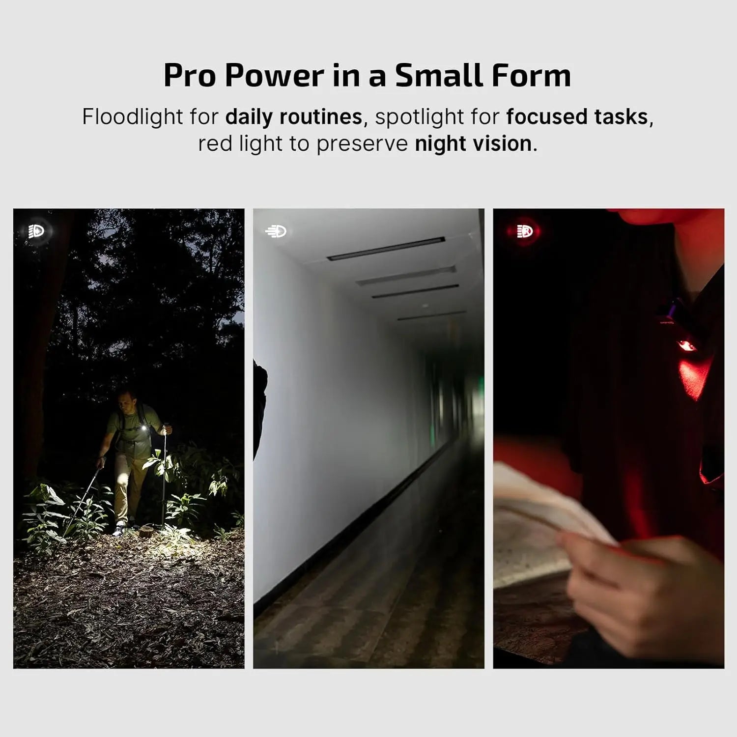 OLIGHT OCLIPPRO-PUR - Oclip Pro Clip on Flashlight w Floodlight, Spotlight & Red Light - Purple OLIGHT