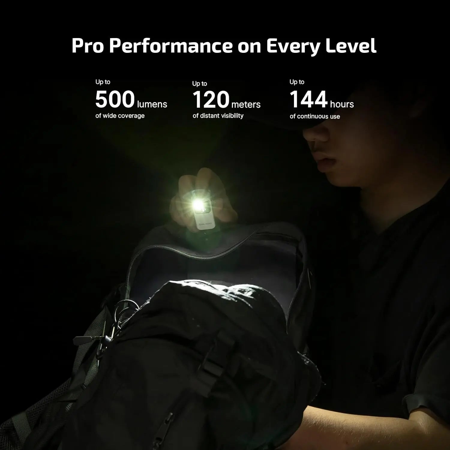 OLIGHT OCLIPPRO-WH - Oclip Pro Clip on Flashlight w Floodlight, Spotlight & Red Light - White OLIGHT