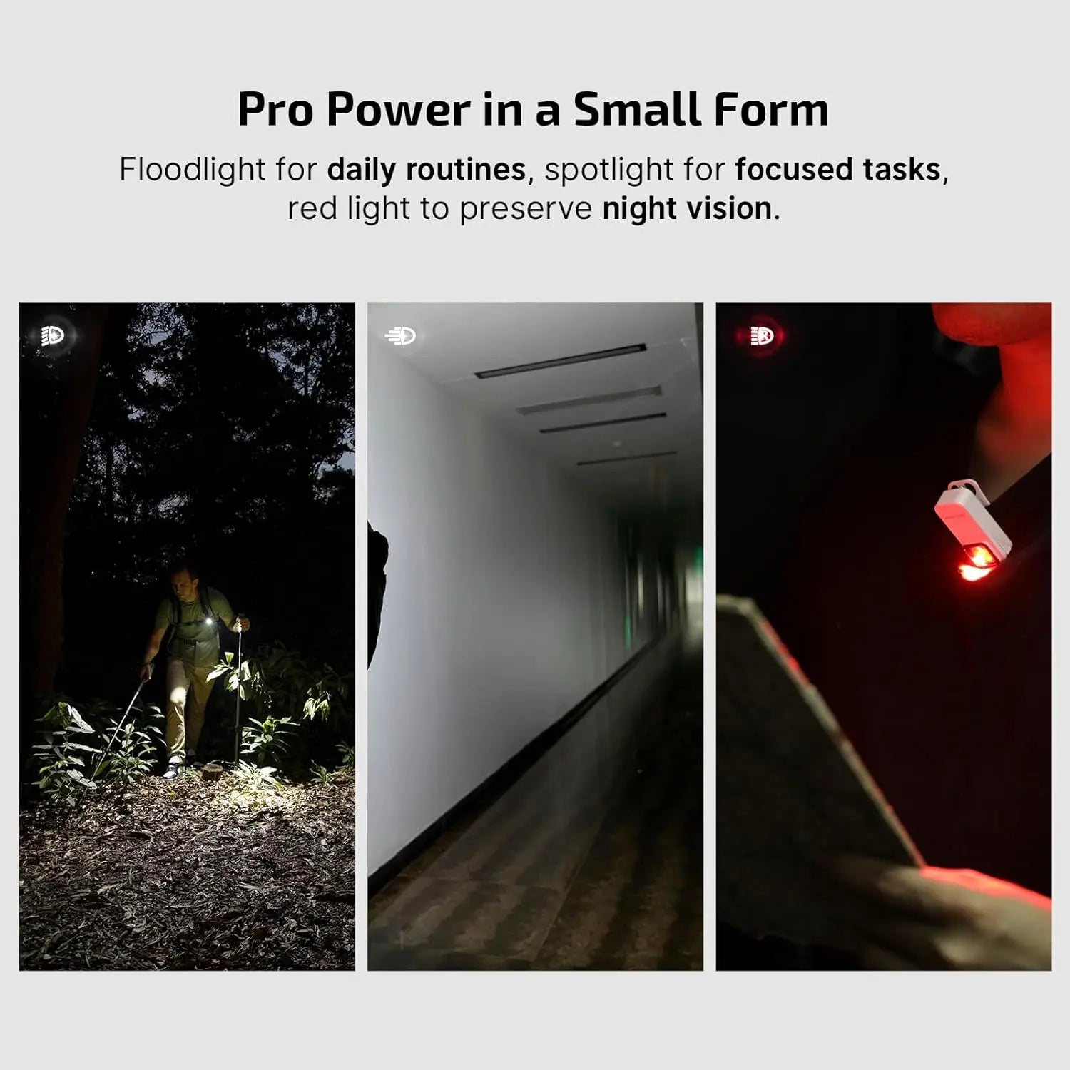OLIGHT OCLIPPRO-WH - Oclip Pro Clip on Flashlight w Floodlight, Spotlight & Red Light - White OLIGHT