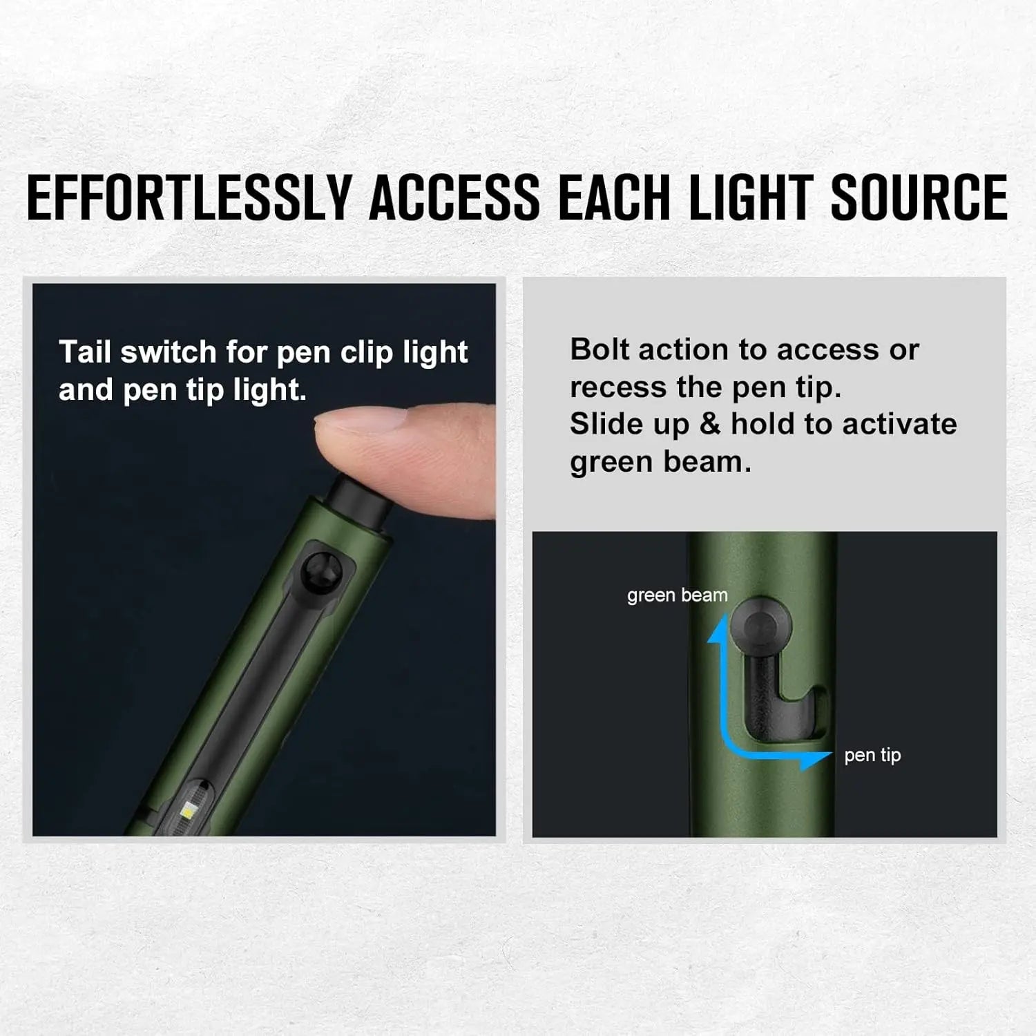OLIGHT OPENGLOW-ODG - O'Pen Glow Rechargeable EDC Pen - OD Green OLIGHT