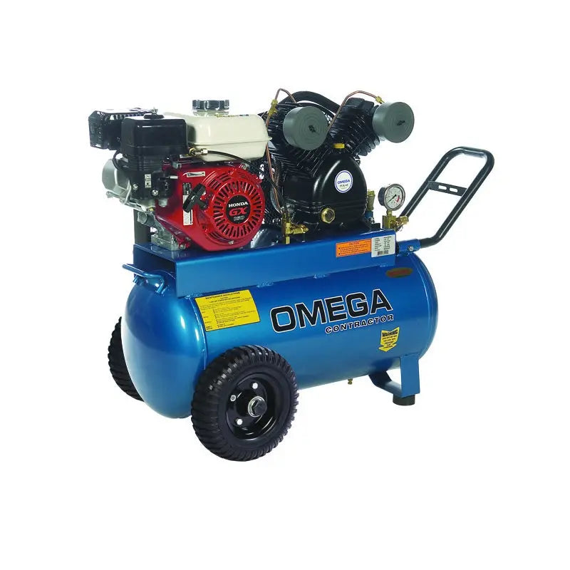 OMEGA PUK-9020G - 20.5 CFM, 20-Gallon 9HP Honda Portable Gas Compressor OMEGA