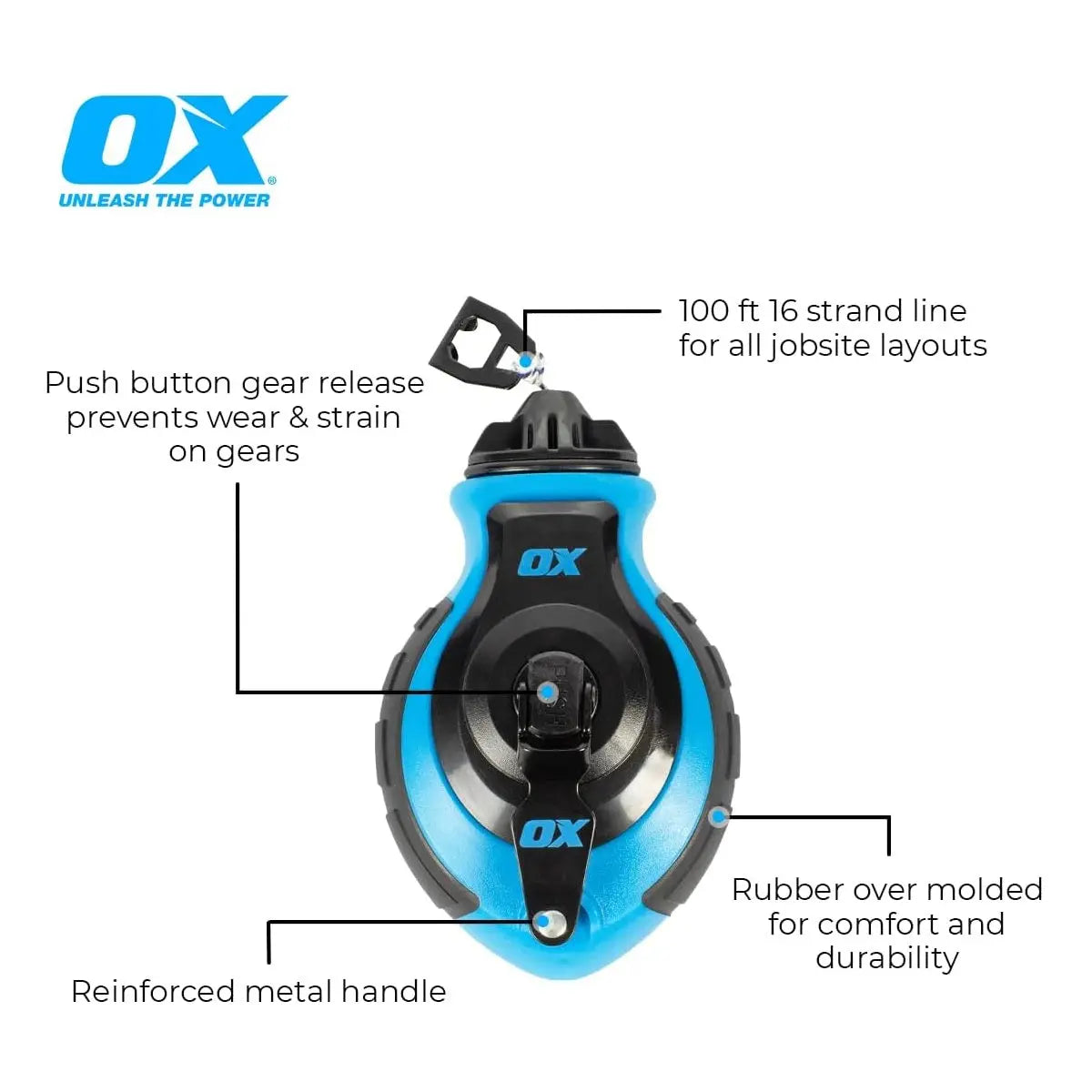 OX TOOLS OX-P027731 - PRO SERIES HEAVY DUTY THICK CHALK LINE OX