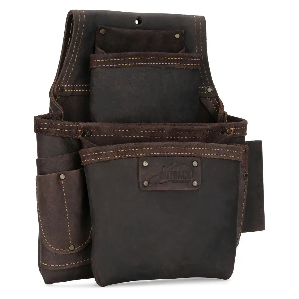 OX TOOLS OX-P263503 - OX PRO FASTENER BAG, OIL-TANNED LEATHER, 3 POUCH OX