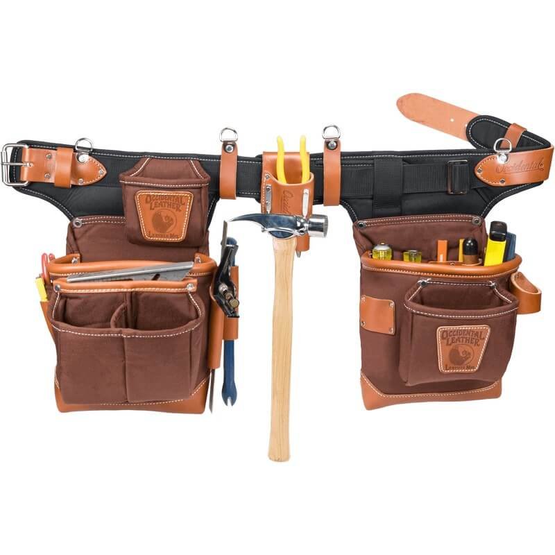 Occidental Leather 9855LH Adjust-to-Fit Fat Lip Tool Bag Set - Cafe - Left OCCIDENTAL