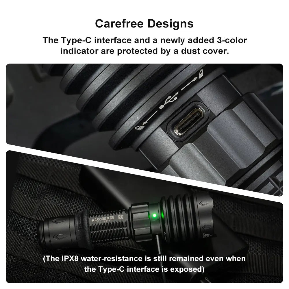 Olight Warrior X 4 High-Performance Tactical Flashlight Kit