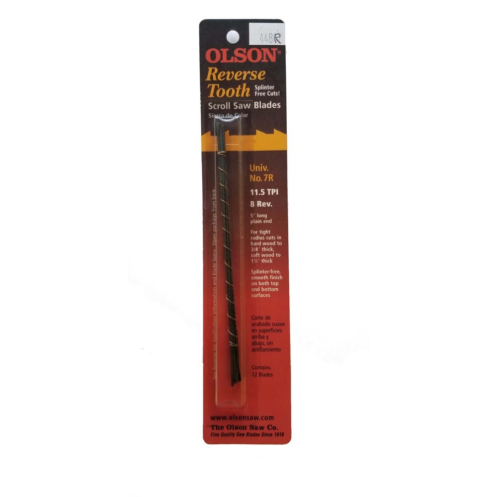 Olson 448R  -  Scroll Saw Blade - Reverse Tooth .045 Wide - Wise Line Tools