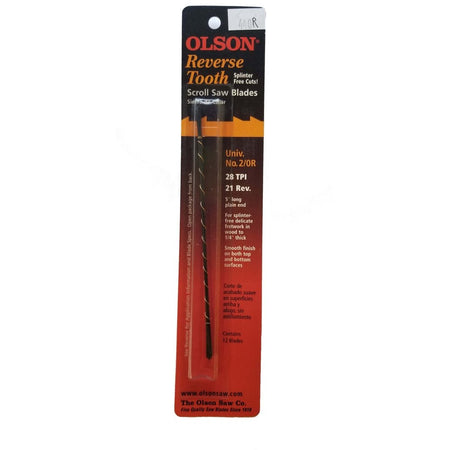 Olson Scroll Saw Blade - Reverse Tooth .026 Wide - Wise Line Tools
