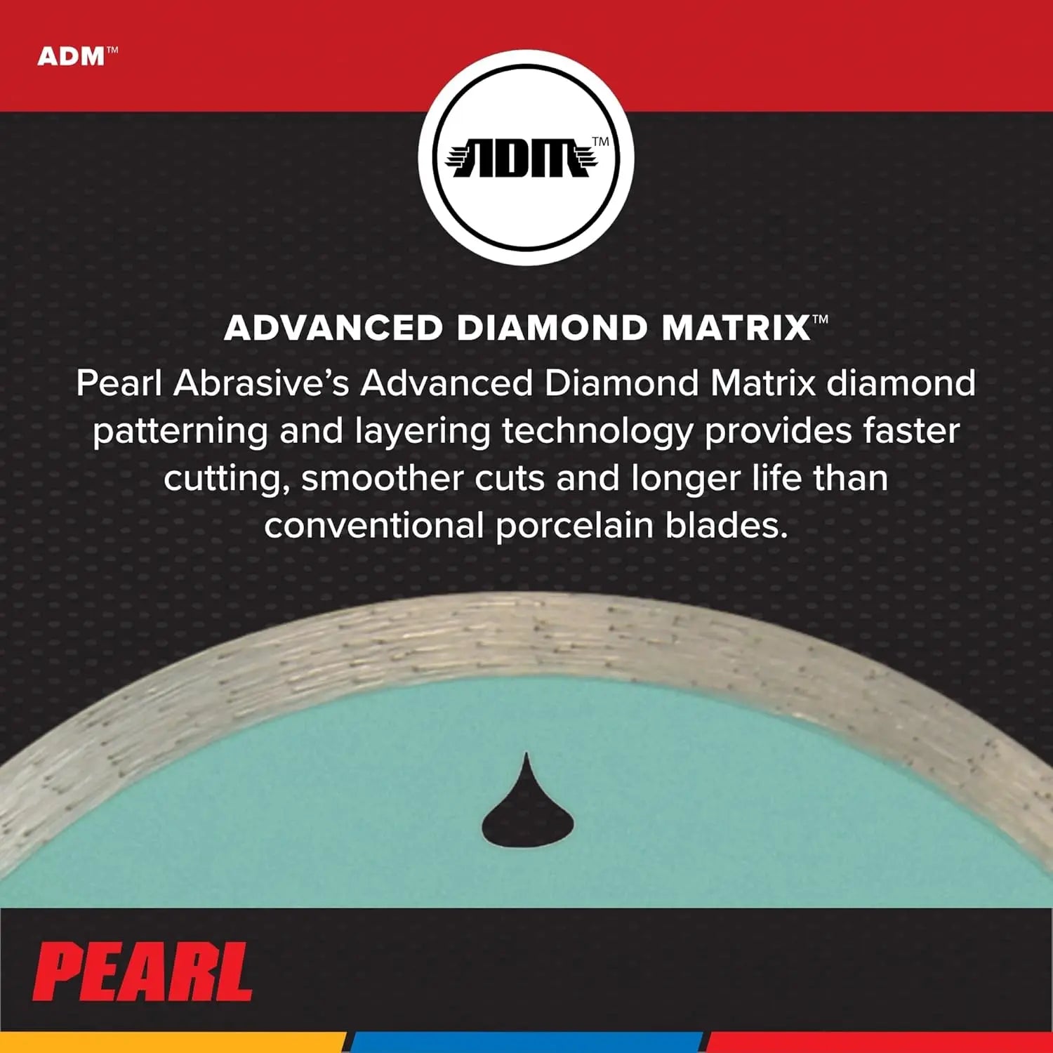 PEARL ADM45PT - 4-1/2" P4 Porcelain Reactor Blade w/ADM PEARL