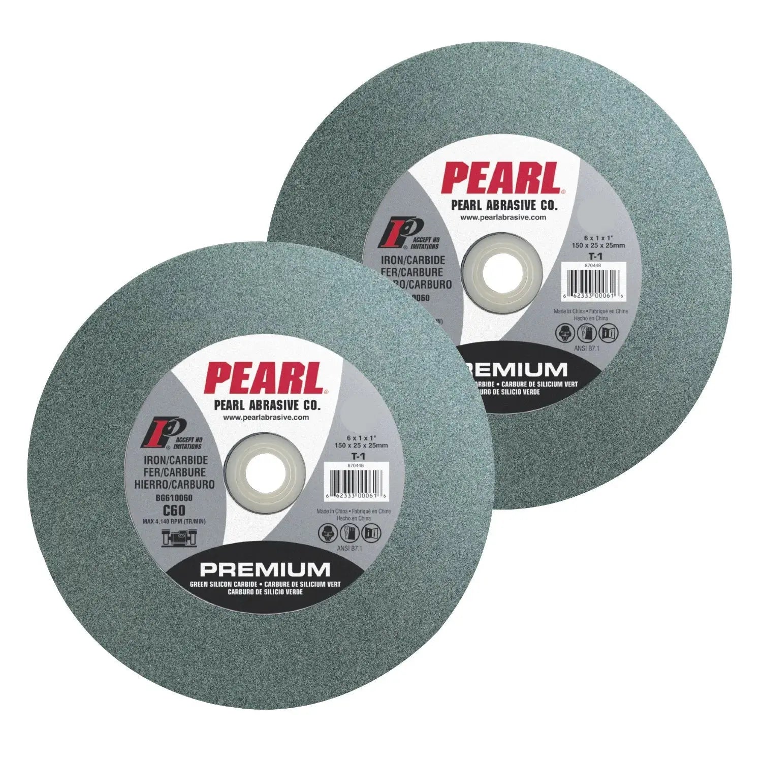 PEARL BG810060 - 8x1x1 Bench Grinding Wheel PEARL