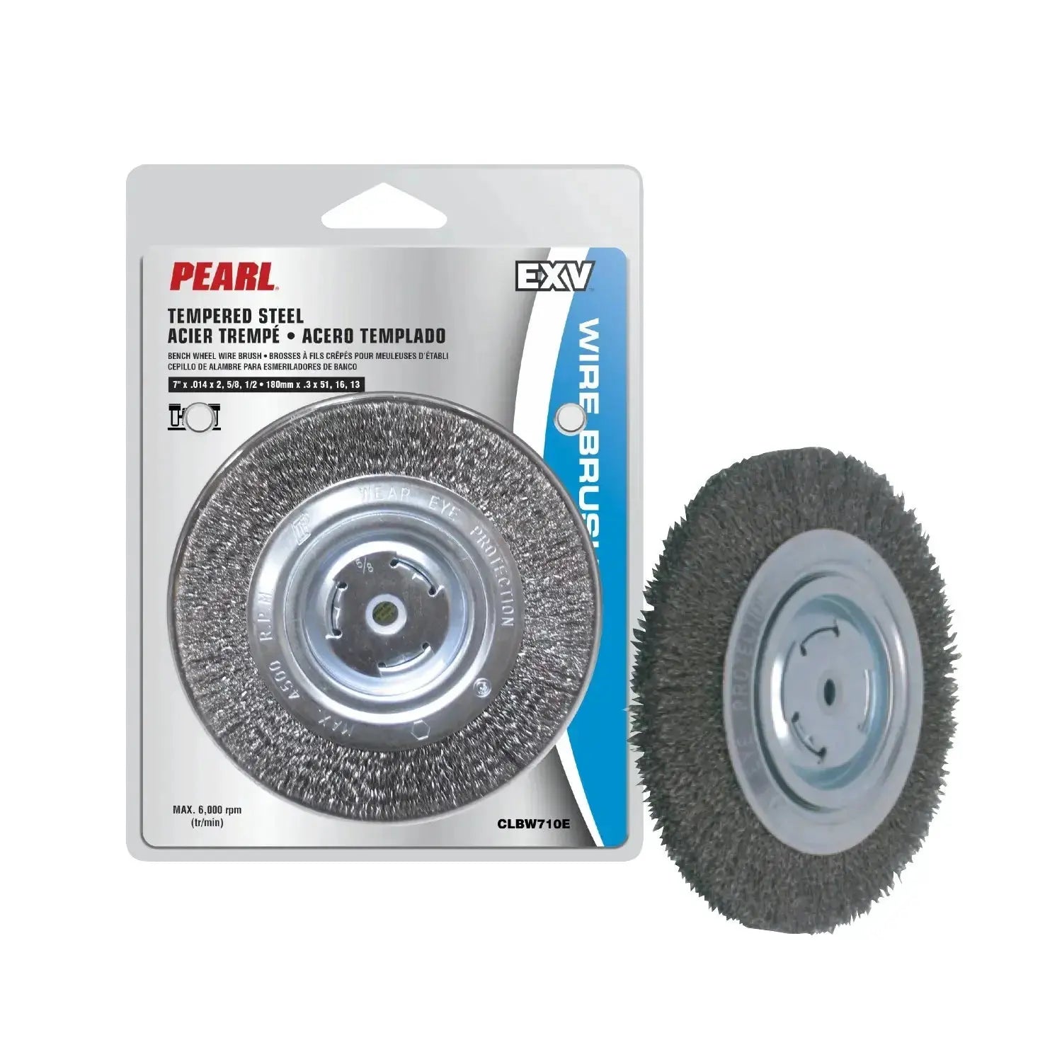 PEARL CLBW610 - 6" x 3/4" Bench Wheel Wire Brush PEARL