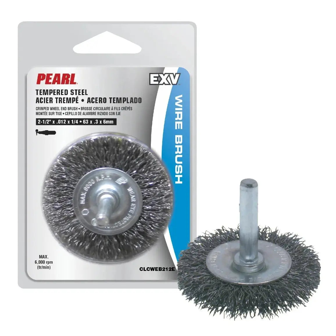PEARL CLCWEB300S - 3" x .0118 x 1/4" Crimped Wheel End Brush PEARL