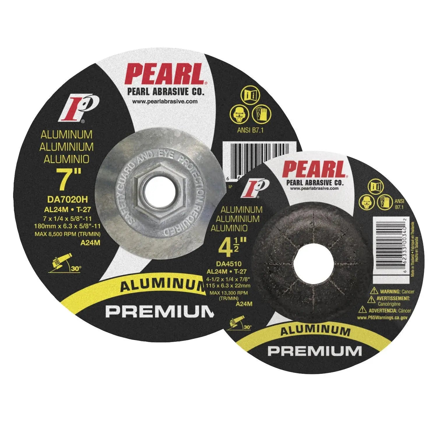 PEARL DA5010 - 5 x 1/4 x 7/8 Aluminum Grinding Wheel PEARL