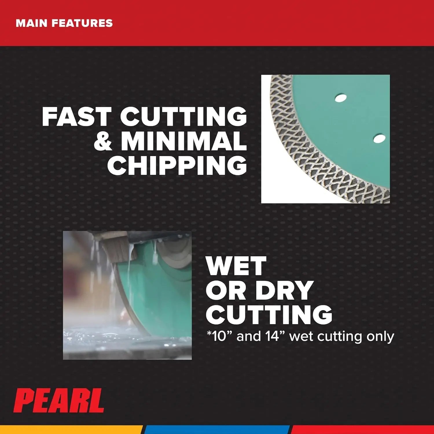 PEARL DIA10TTS - 10" P5 Thin Turbo Mesh Wet/Dry Blade PEARL