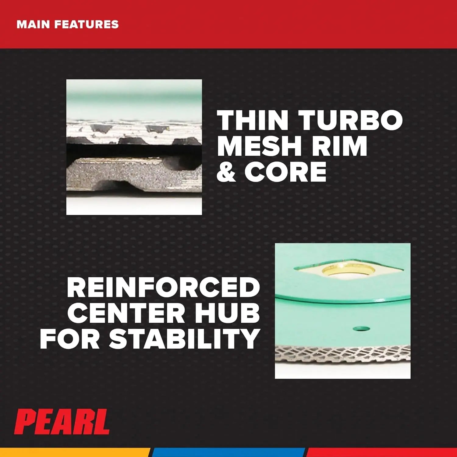 PEARL DIA10TTS - 10" P5 Thin Turbo Mesh Wet/Dry Blade PEARL