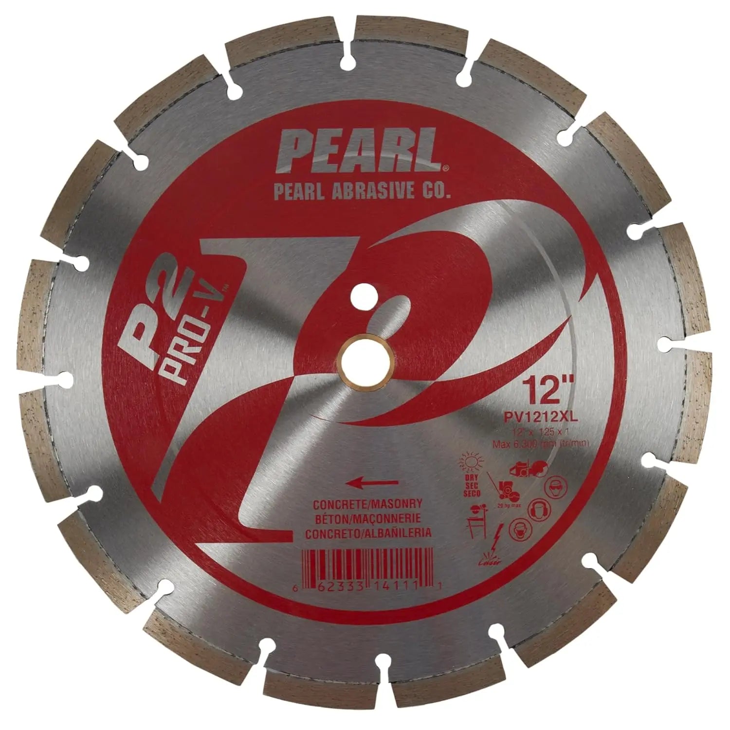 PEARL PV1212XL - 12" P2 Pro-V Segmented Concrete + Masonry Blade PEARL