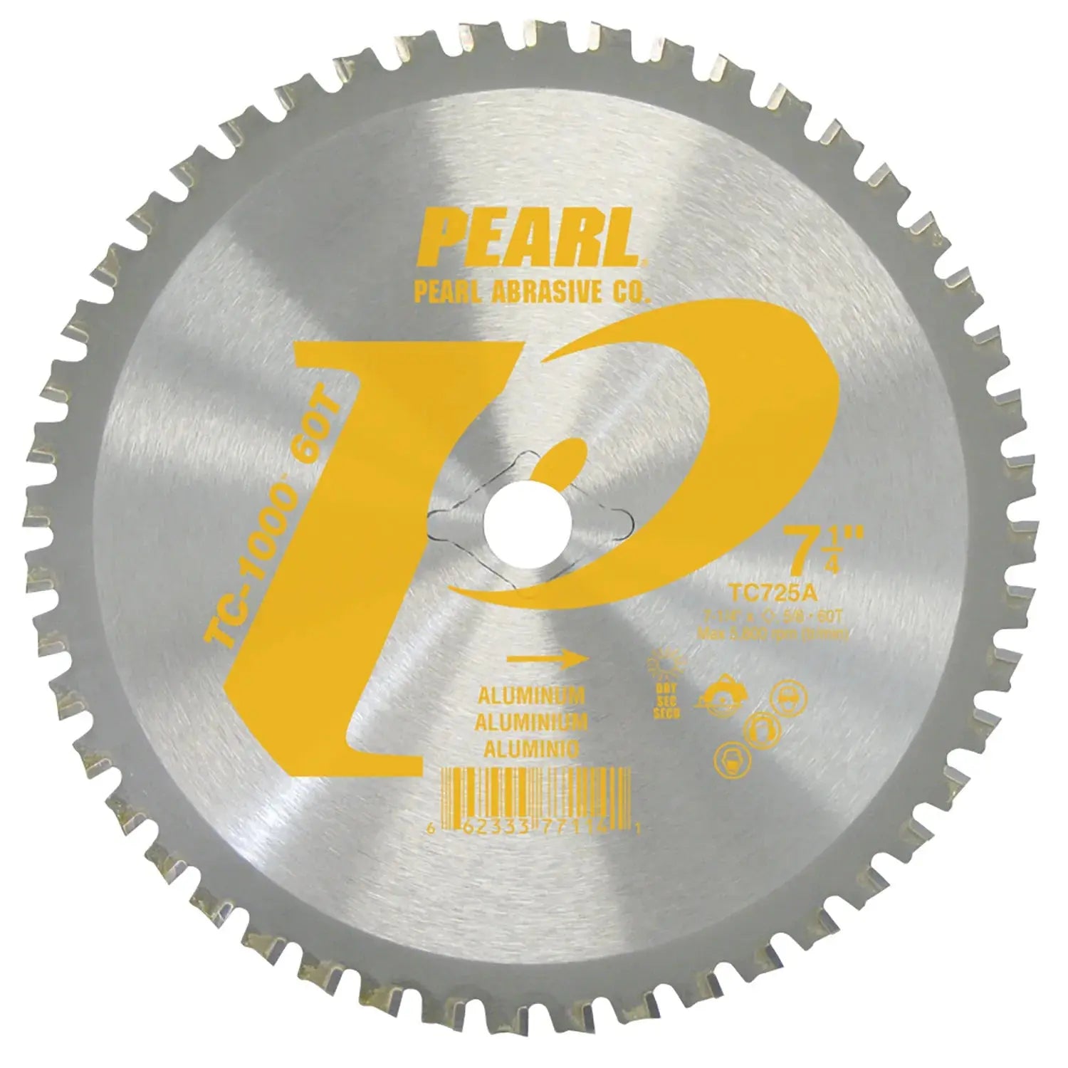 PEARL TC725A - 7-1/4 x DIA, 5/8  METAL CUTTING SAW BLADE PEARL