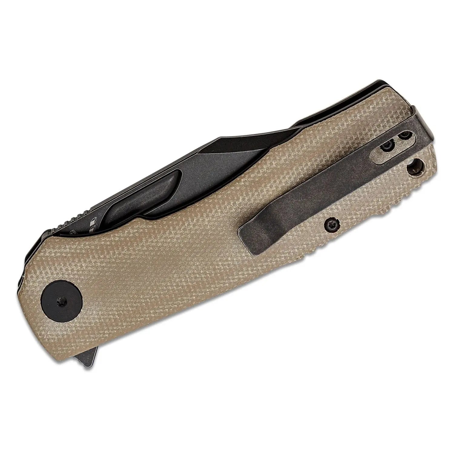 PETRIFIED FISH PF-P03KMDW - Petrified Fish Victor Folding Knife (Khaki) PETRIFIED FISH