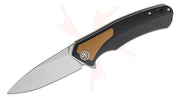 PETRIFIED FISH PF838BRW - Pub Flipper Knife - Black & Brown G10